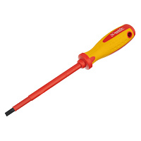 Отвертка Insulated, SL6,5 x 150 мм, CrMo, до 1000 В, двухкомпонентная рукоятка Matrix Professional