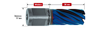 Сверло корончатое  d-64мм, L-30мм (Weldon 19, Blue-Line)