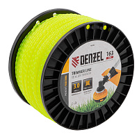 Леска 3,0мм х163,0м звезда двухкомпонентная Denzel FLEX CORD на DIN катушке НОВИНКА