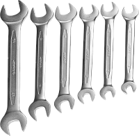 Набор ключей гаечных двусторонних  8-19мм (6шт) ЗУБР ПРОФЕССИОНАЛ пластиковый подвес