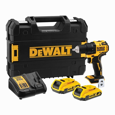 Дрель аккумуляторная DeWalt DCD708D2T (65Нм, 18В, 2х2,0Ач, ЗУ)
