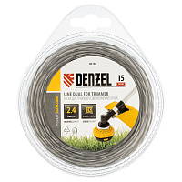 Леска 2,4мм х 15,0м квадрат витой двухкомпонентный EXTRA CORD Denzel блистер НОВИНКА