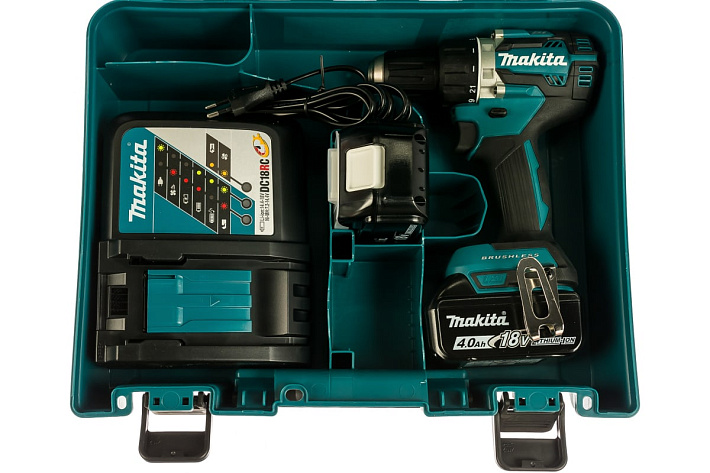 Дрель аккумуляторная Makita DDF484RME (54Нм, 18В, 2х4,0Ач, ЗУ)