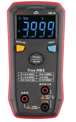 Мультиметр RGK DM-15 с поверкой (Госреестр 81409-21)