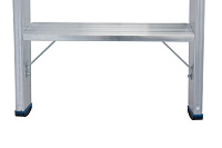 Стремянка  6 ступеней (1,40м) алюминиевая, лоток, крюк STABILO (гарантия 10 лет)