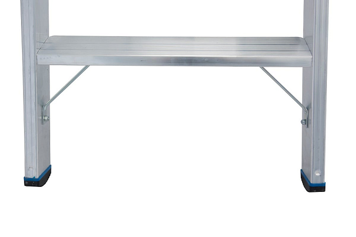 Стремянка  6 ступеней (1,40м) алюминиевая, лоток, крюк STABILO (гарантия 10 лет)