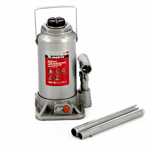 Домкрат гидрав. бутыл.  16т (230-460мм) MATRIX (Сталь коррозийностойкая)