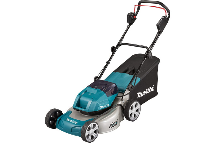 Газонокосилка аккумуляторная Makita DLM460PT2 (460мм, 36Вх2 5Ач, ЗУ, несамоходная)