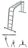 Лестница-трансформер 4 х 5 ступеней 5-4-4-5 (6,15м*1,50м) CORDA (гарантия 2 года)