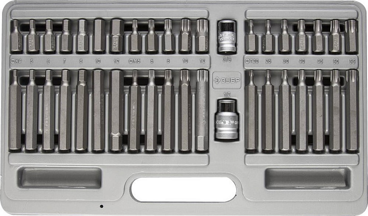 Набор бит  40пр Hex Torx Spline ЗУБР