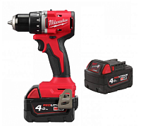Дрель аккумуляторная  60,5Нм, 18В Milwaukee M18 BLDDRC-402C (2х4,0Ач, ЗУ, кейс) б/щ