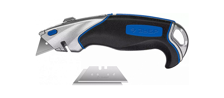 Нож трапециевидное лезвие, сталь У8А, 19мм ЗУБР ЭКСПЕРТ