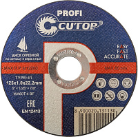 Круг отрезной 125х1,0х22 CUTOP Profi мет.+нерж.