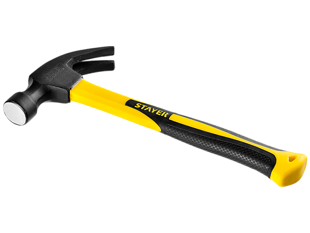 Молоток-гвоздодер 450гр STAYER PROFESSIONAL, фиберглассовая ручка