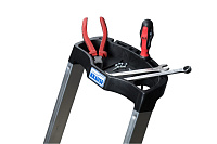 Стремянка  7 ступеней (1,50м) алюминиевая, лоток, крюк, ступени 80мм MONTO Solido (гарантия 5 лет)