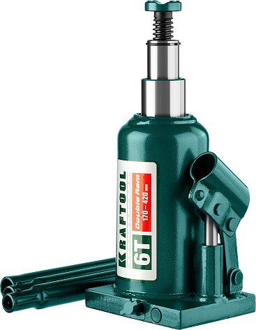 Домкрат гидрав. бутыл.   6т (170-420мм) KRAFTOOL DOUBLE RAM двухштоковый 