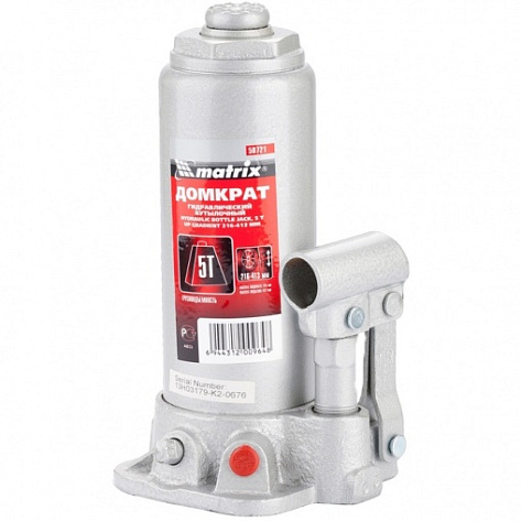 Домкрат гидрав. бутыл.   5т (216-413мм) MATRIX
