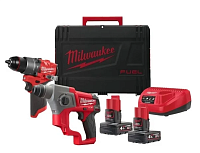 Набор инструментов Milwaukee M12 FPP2A2-602X (шуруповерт, перфоратор, 2акб, зу, кейс) б/щ