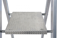 Стремянка  7 ступеней (1,50м) алюминиевая, лоток, крюк, ступени 80мм MONTO Solido (гарантия 5 лет)