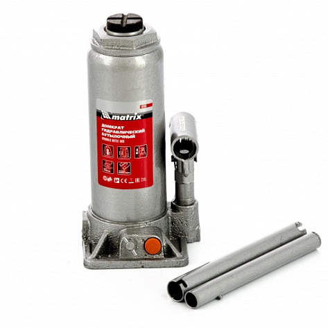 Домкрат гидрав. бутыл.   8т (230-457мм) MATRIX (Сталь коррозийностойкая)