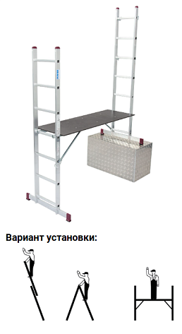 Рабочие подмости CORDA 2x7 (3в1)