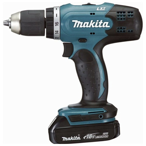 Дрель аккумуляторная Makita	DDF453SYE (42Нм, 18В, 2х1,5Ач, ЗУ)