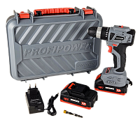 Дрель аккумуляторная  40Нм, 18В ProfiPower MKBL-18BT (2х2,0Ач, ЗУ, кейс) б/щ НОВИНКА (кор10) (сц) (в