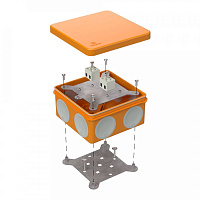 Коробка огнестойкая Е15-Е120 100х100х50 (вводов 8, полюса 4, кабель 10,0мм² ) Промрукав