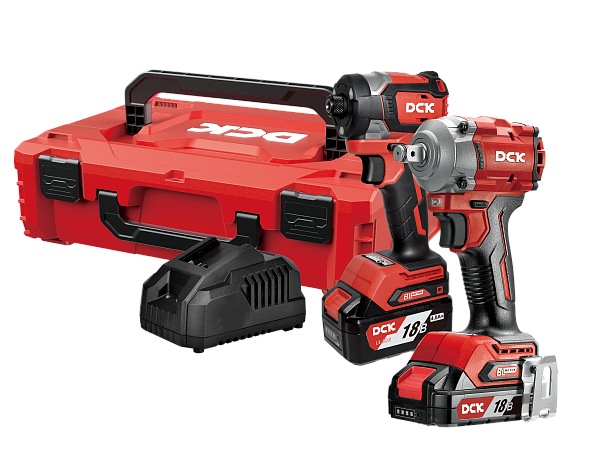 Набор инструментов 2в1 DCK KDKIT29 (винтоверт KDPL208, гайковерт KDPB358, 18В, 2х4,0Ач, ЗУ, кейс) 