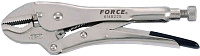 Клещи зажимные 225мм  с изогнутыми губками FORCE