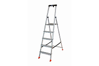 Стремянка  5 ступеней (1,05м) алюминиевая, лоток, крюк, ступени 80мм MONTO Safety (гарантия 5 лет)