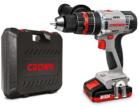 Шуруповерт аккумуляторный CROWN CT21075HMX-2 BMC (20В, 2х2,0Ач) (45Нм) ударный