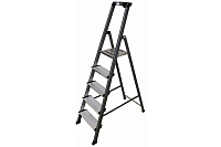 Стремянка  5 ступеней (1,05м) алюминиевая, лоток, крюк, анодиров. покрытие, степени 125мм MONTO Securo (гарантия 5 лет)