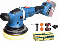 Машина полировальная аккумуляторная 150мм (20В, 2х4,0Ач, ЗУ, 2100-4800об/мин) б/щ DongCheng DCSP150(