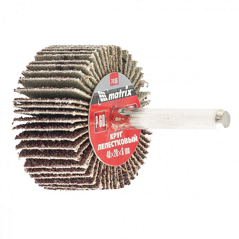 Круг лепестковый с оправкой КЛО 40х20х6мм  з.80 MATRIX