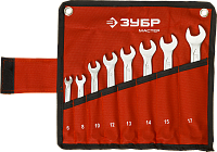 Набор ключей комбинированных  6-17мм (8шт) ЗУБР МАСТЕР в тканевой скрутке