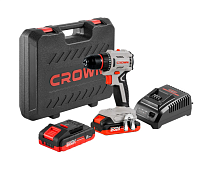 Дрель аккумуляторная 20В,  50Нм CROWNCT21131HMX-2 BMC (2х2,0Ач, кейс) ПРОМО