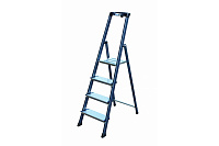 Стремянка  4 ступени (0,85м) алюминиевая, лоток, крюк, анодиров. покрытие ступени 125мм MONTO Securo (гарантия 5 лет)