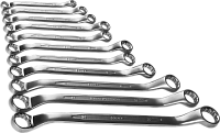 Набор ключей кольцевых двусторонних  8-27мм (11шт) ЗУБР ПРОФЕССИОНАЛ в тканевой скрутке