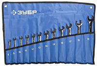 Набор ключей комбинированных с трещоточным механизмом  8-22мм (12шт) ЗУБР ПРОФЕССИОНАЛ в тканевой ск