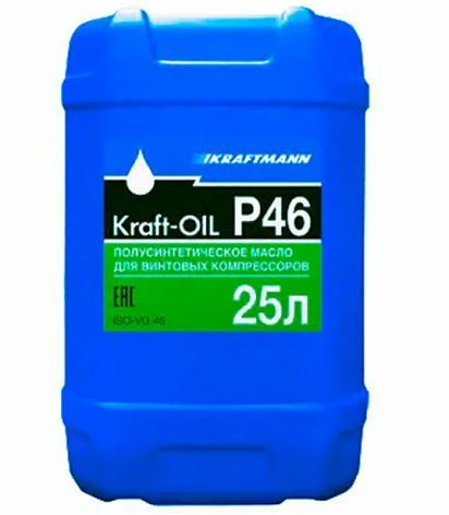 Масло компрессорное KRAFT-OIL P46, п/синт., 25л.
