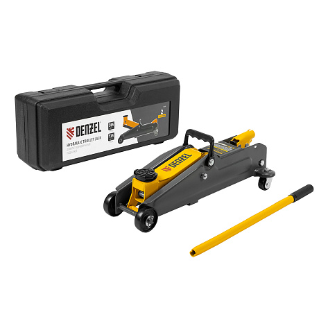 Домкрат гидравлический подкатной   2т (135-385мм) Denzel