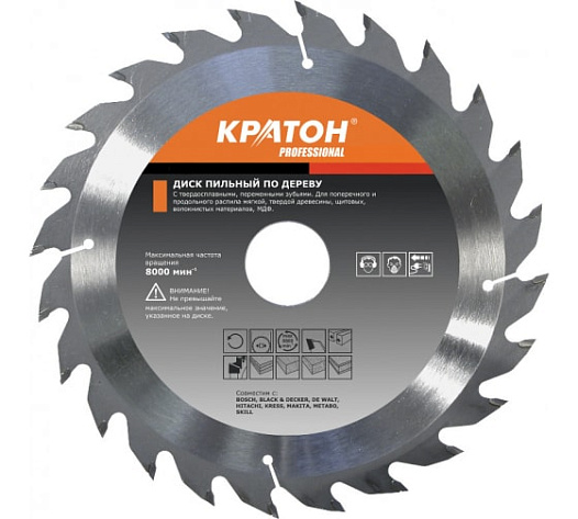 Диск по дереву 400х60х50 Кратон PROFESSIONAL