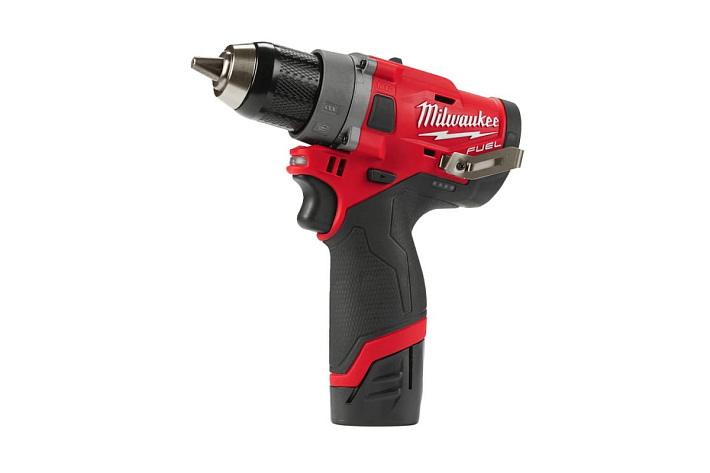 Дрель аккумуляторная Milwaukee M12 FDD-202X FUEL (37Нм, 12В, 2х2,0Ач, ЗУ, кейс)