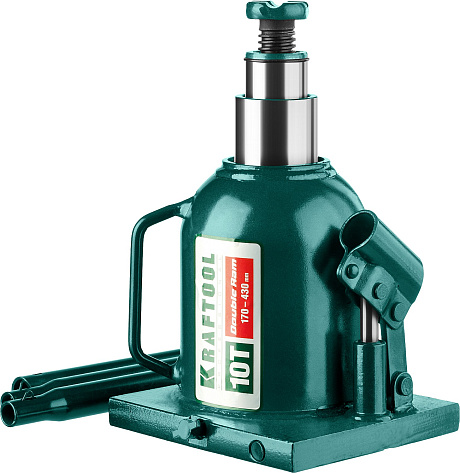 Домкрат гидрав. бутыл.  10т (170-430мм) KRAFTOOL DOUBLE RAM двухштоковый 