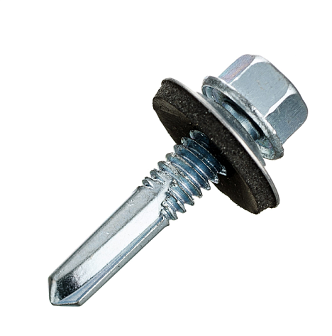 Саморез со сверлом 5,5х38мм  R-ON-55038A16, антикоррозионное покрытие Delta Protekt, с шайбой