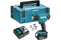 Термопистолет аккумуляторный Makita DHG181RT1J (18В, 550С 1х5Ач, ЗУ, кейс)