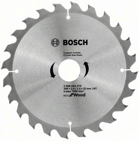 Диск по дереву 200х24х32 Bosch ECO WO