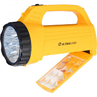 Фонарь аккумуляторный Ultraflash LED3819CSM  220В  желт., 9LED +12SMD LED, 2реж