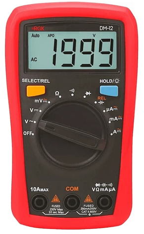 Мультиметр RGK DM-12 с поверкой Госреестр: 81409-21